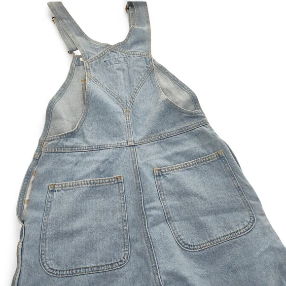 American Apparel Denim Short-Alls Medium Wash Indigo Size XS - Picture 8 of 9